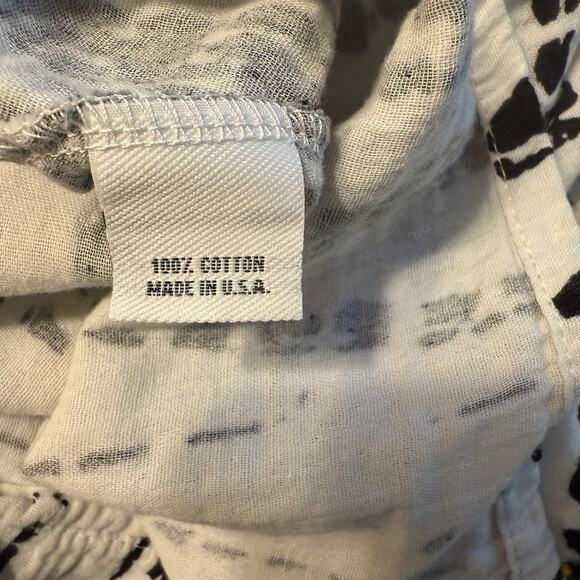 Bryn Walker Gauze Top XS Oversized Blk/Wht Boxy Asymmetric Lagenlook Artsy Boho - Picture 8 of 12